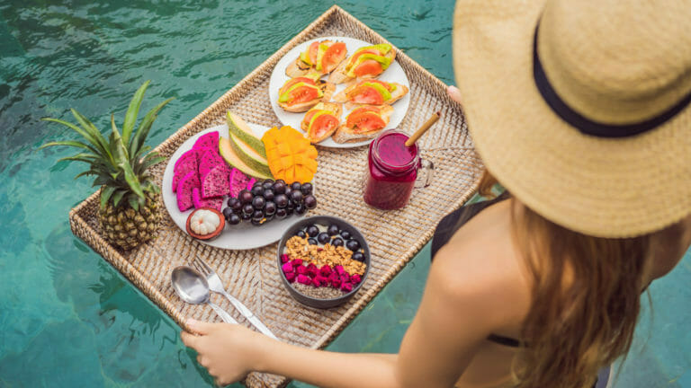 exotic breakfast in affordable all-inclusive vacation